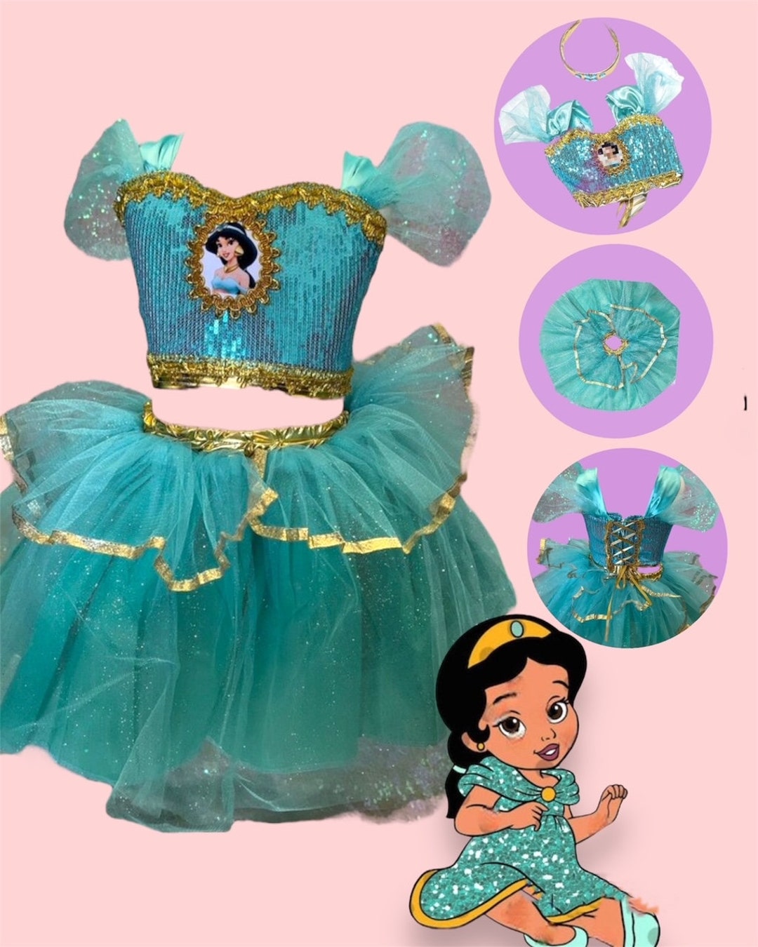Princess Jasmine Dress / Princess Jasmine Aladdin Costume / Aladdin