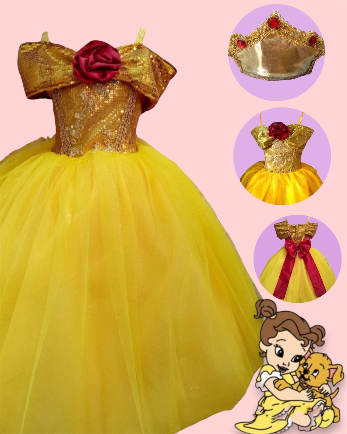 Princess Belle Dress / Beauty and the Beast Dress / Belle Etsy