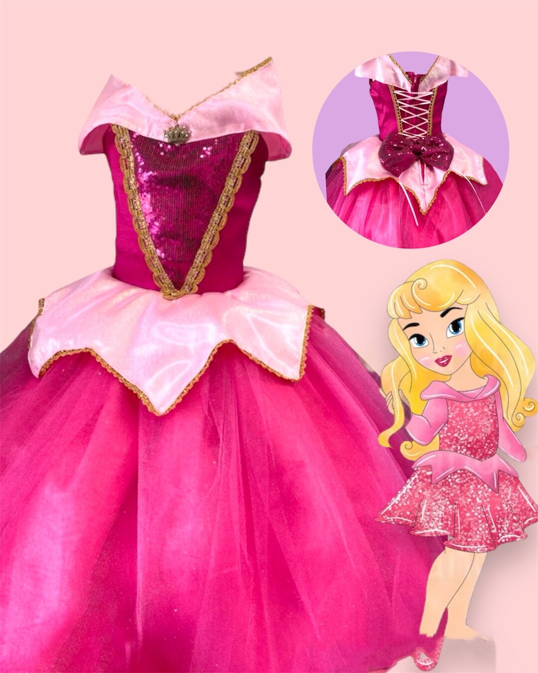 Aurora Princess Dress / Sleeping Beauty Pink Dress / Aurora Inspired