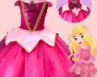 Aurora Princess Dress / Sleeping Beauty Pink Dress / Aurora Inspired Princess Dress / Aurora Cosplay Dress / Sleeping Beauty Costume Dress