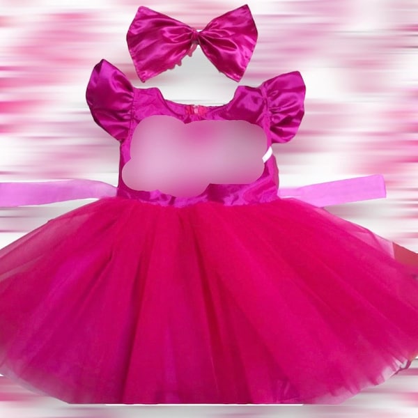 Barby Costume/ Barby Pink dress / Pink doll dress/ Barby Inspired Dress/ Barby birthday girl party dress/ kids Barby costume pink dress/Doll