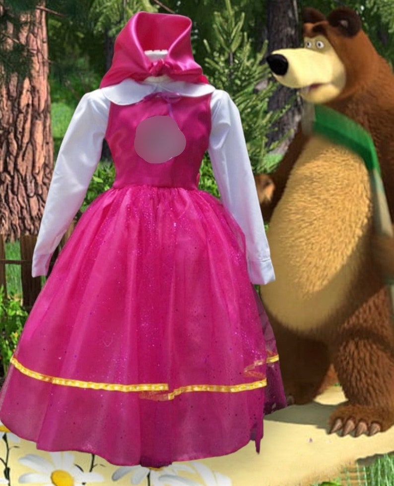 Masha and Bear Dress/ Masha Costume / Masha and Bear Cosplay/ Masha ...