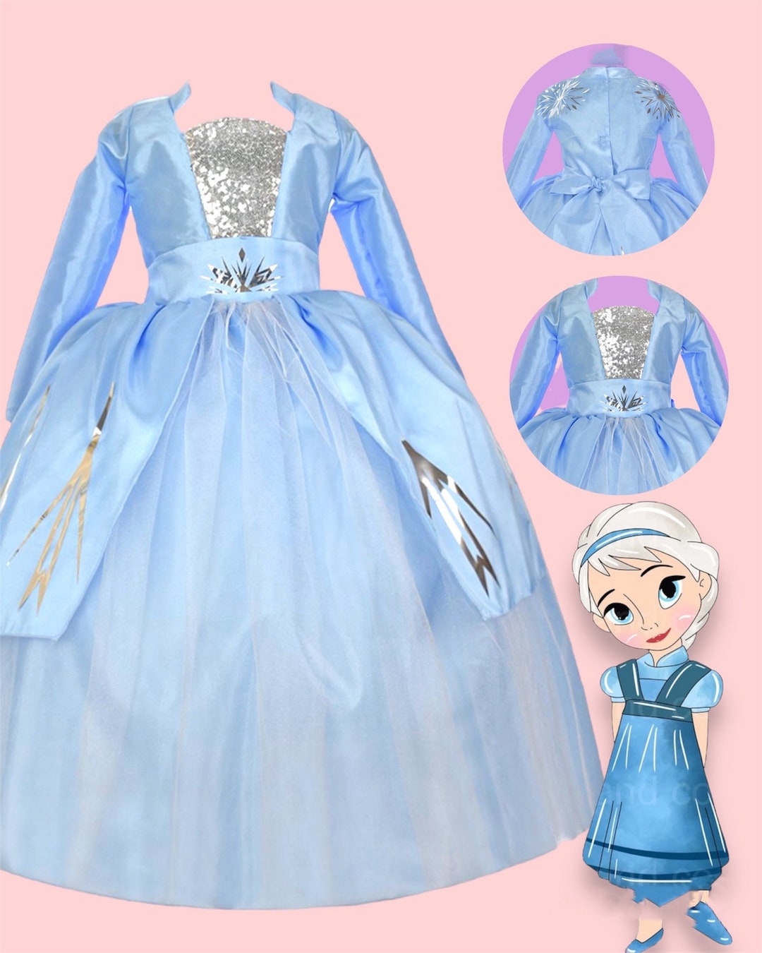 Elsa Princess Dress 2 / Frozen Party Dress / Elsa & Ana Dress / Elsa