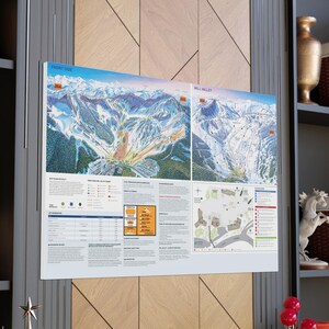 Póster en lienzo tridimensional con mapa del sendero de Stevens Pass, Washington