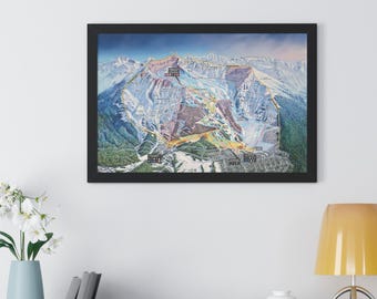 Alyeska Alaska Trail Map Ski Resort Framed Poster