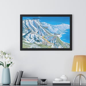 Carte du sentier Diamond Peak Lake Tahoe Nevada Poster