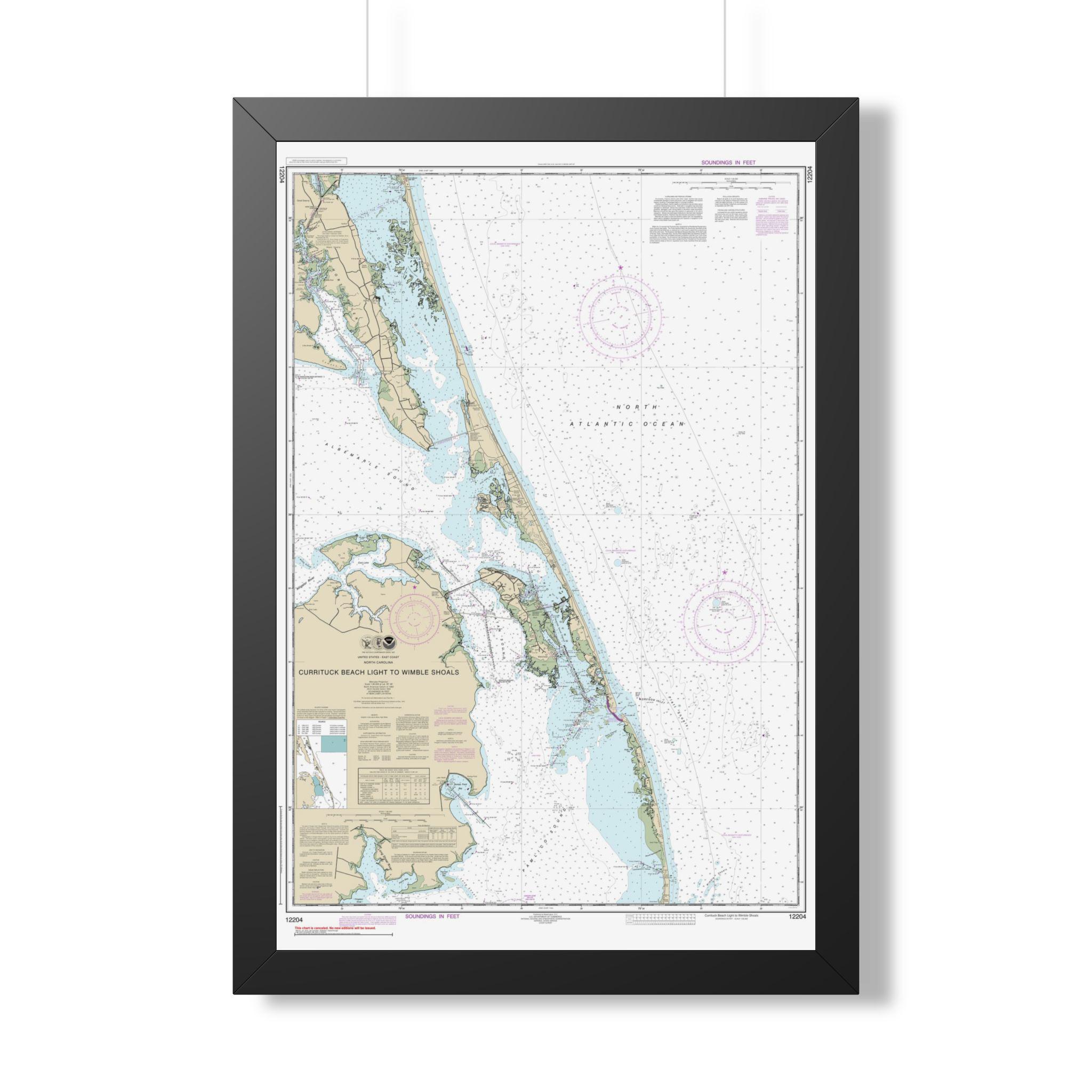 Currituck Albemarle Croatan and Pamlico Sound North Carolina Nautical ...