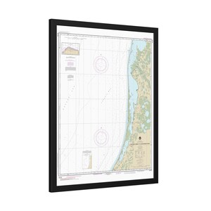 Póster enmarcado con mapa náutico de Alaska, costa ártica, carta de navegación, desde Kuchiak Creek hasta Kukpowruk Pass, bahía Ledyard
