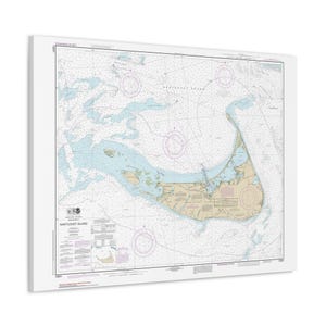 Nantucket Island Massachusetts Seekarte Segelkarte Cape Cod Leinwand 3-D Poster