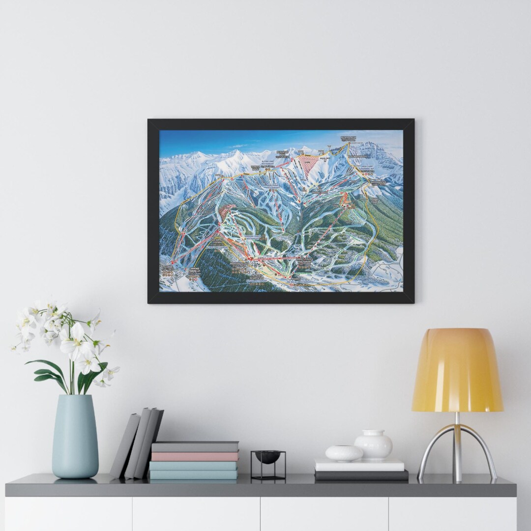 Telluride Colorado Trail Map Ski Resort Framed Poster - Etsy