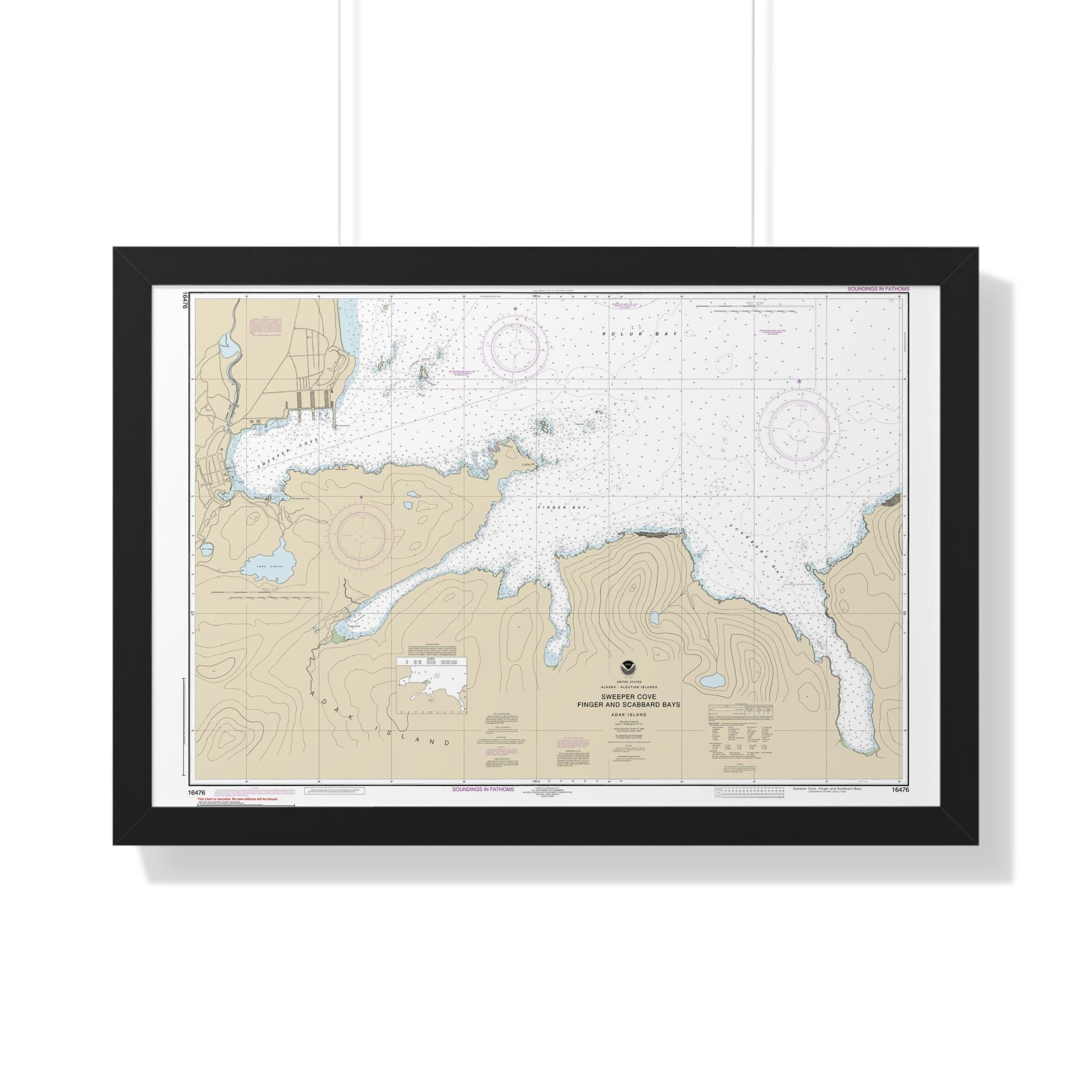 Sweeper Cove Finger Bay Scabbard Bay Adak Island Alaska Nautical Chart  Sailing Map Aleutian Islands Framed Poster - Etsy Canada