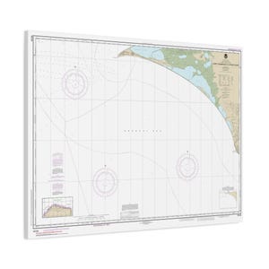 Cape Thompson to Point Hope Arctic Coast Alaska Nautical Chart Sailing Map 3-D Canvas Poster