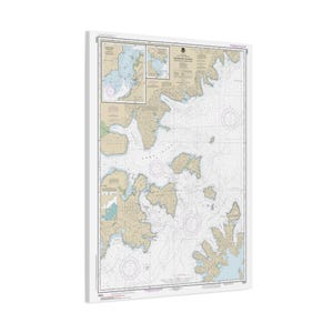 Nagai Island Unga Island Delarof Harbor Popof Strait Shumagin Islands Alaska Nautical Chart Sailing Map 3-D Canvas Poster