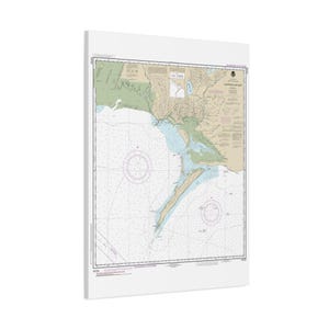 Controller Bay Alaska Nautical Chart Sailing Map 3-D Canvas Poster