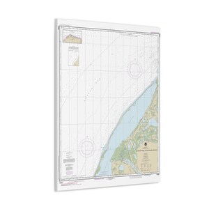 Póster en lienzo 3D con mapa náutico de la costa ártica de Alaska, desde el paso de Utukok hasta Blossom Shoals