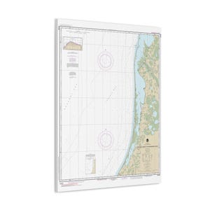 Póster de lienzo en 3D con mapa náutico de Alaska, costa ártica, bahía Ledyard, paso Kuchiak, bahía Kukpowruk