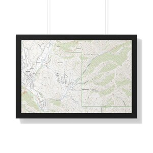 Dollarberg, Sun Valley, Idaho, topografische kaart ingelijste poster