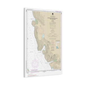 Taku Harbor Slocum Inlet Limestone Inlet Stephens Passage Juneau Alaska Nautical Chart Sailing Map 3-D Canvas Poster