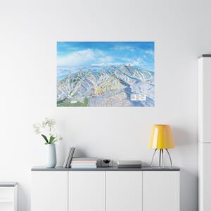 Sonntag River Maine Ski Trail Map 3-D Canvas Poster