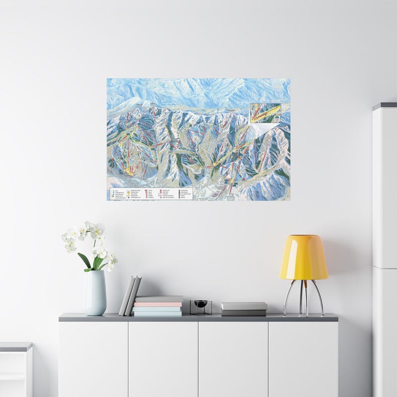 Snowbird Feature Map Utah Ski Resort Map Posters - Etsy