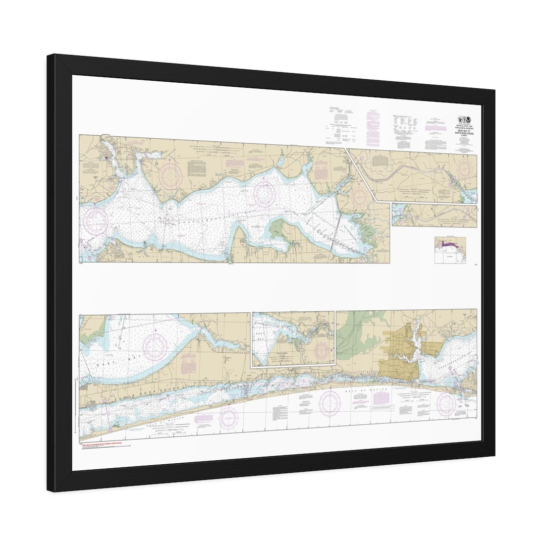 Santa Rosa Soundbridge Map East Bay Santa Rosa Sound and Choctawhatchee Bay Florida Nautical Chart ...