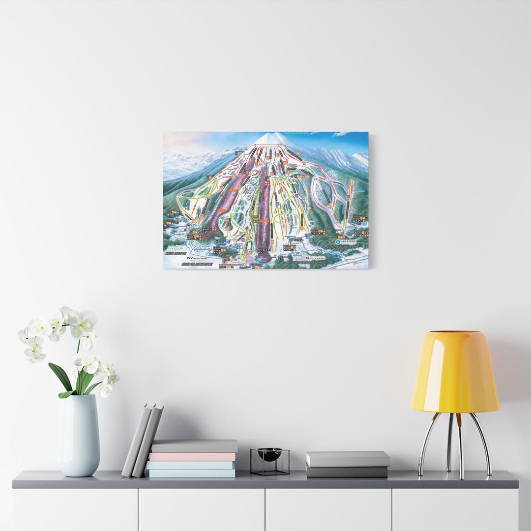 Niseko Japan Ski Trail Map 3-D Canvas Poster - Etsy