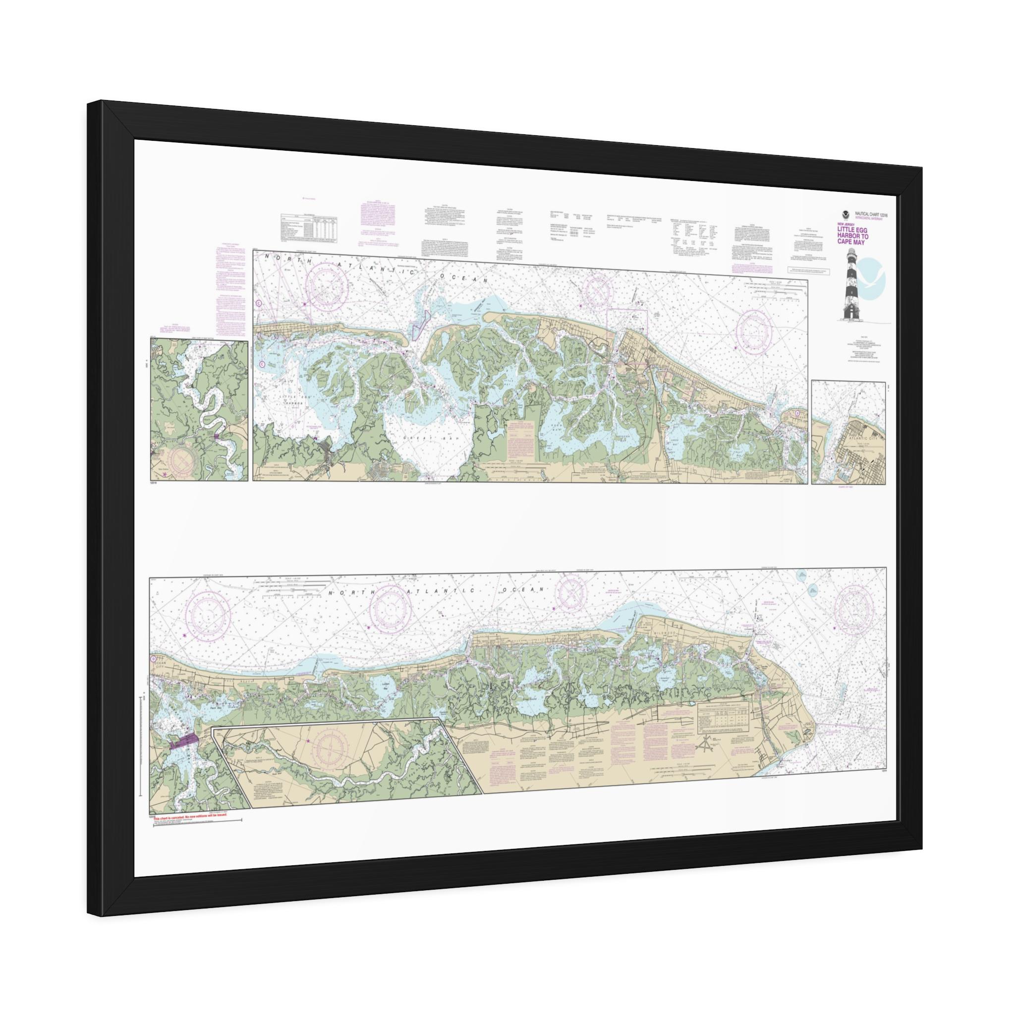NEW HARBOR INLET 海図 大判　引き取りのみ　　さいたま市大宮区 Little Egg Harbor Nj Map - Etsy