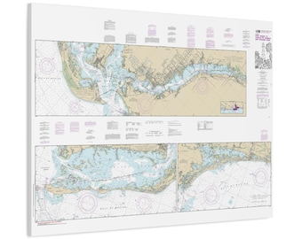 Estero de Sanibel y bahía de San Carlos, río Caloosahatchee, Pine Island Sound, Wiggins Pass, Florida, carta náutica, mapa de navegación, póster en lienzo enmarcado