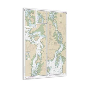 Keku Strait von Monte Carlo zur Doorn Island The Gucker devons Elbow Seaside Coast Alaska Nautikkarte Segelkarte 3-D Poster