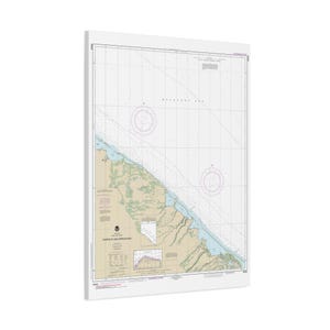 Griffin Point Arctic Coast Alaska Nautical Chart Sailing Map 3-D Canvas Poster