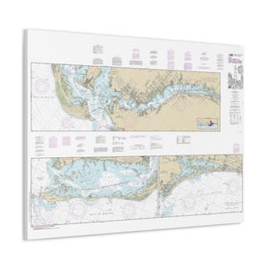 Estero de Sanibel y bahía de San Carlos, río Caloosahatchee, estrecho de Pine Island, Wiggins Pass, mapa náutico de Florida, carta de navegación, póster en lienzo 3D