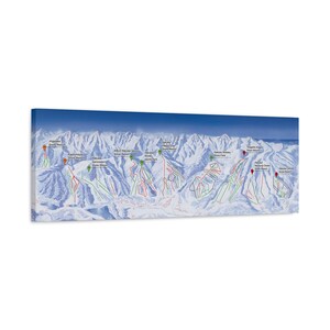 3D canvas poster: kaart Hakuba-vallei (Japan skiroute)