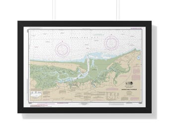 Barnstable Harbor Cape Cod Massachusetts Nautical Chart Sailing Map Framed Poster