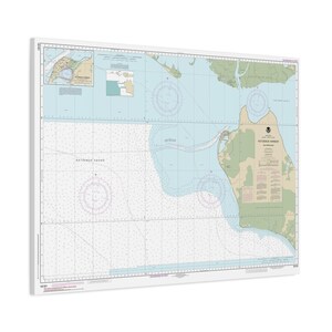 Kotzebue Harbor Arctic Coast Alaska Nautical Chart Sailing Map 3-D Canvas Poster