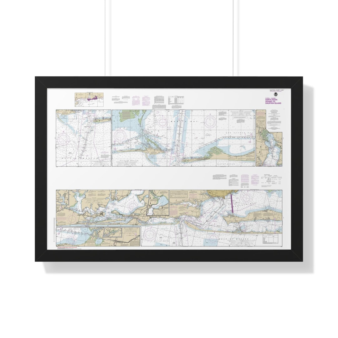 Santa Rosa Soundbridge Map Santa Rosa Sound Florida to Dauphin Island Alabama Nautical Chart ...