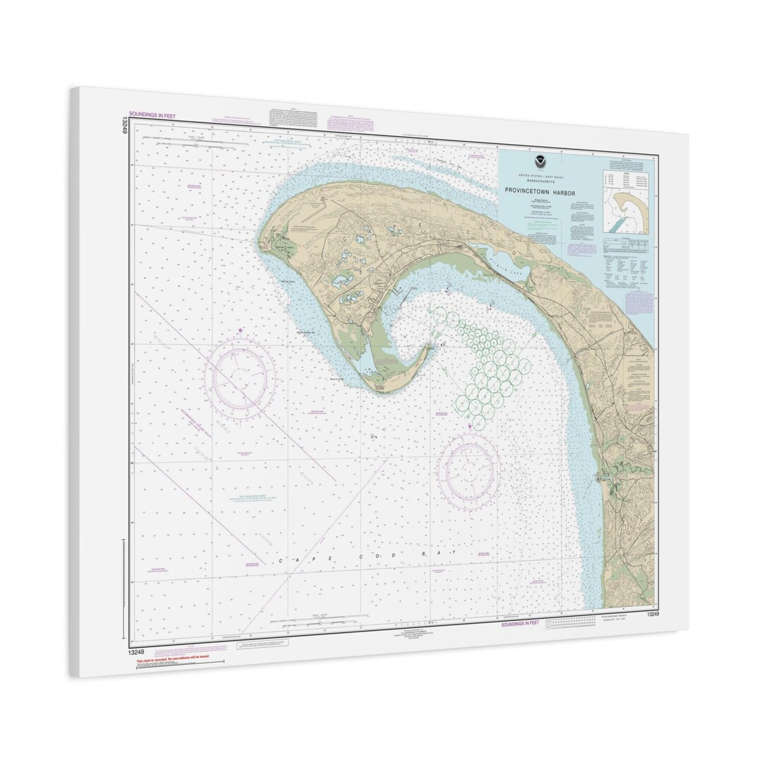 Harbor Map Cod Provincetown Harbor Cape Cod Massachusetts Nautical Chart Sailing Map ...