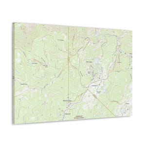3D canvas poster Bear Valley Tamarack Californië topografische kaart:
