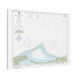 Peard Bay Arctic Coast Alaska Nautical Chart Sailing Map 3-D Canvas Poster