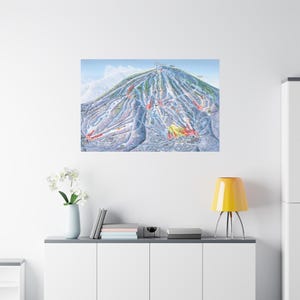 Stratton Vermont Ski Trail Map 3-D Canvas Poster