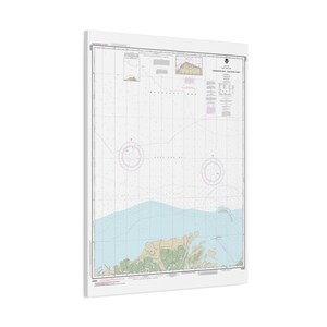 Harrison Bay Eastern Part Arctic Coast Alaska Nautical Chart Sailing Map 3-D Canvas Poster