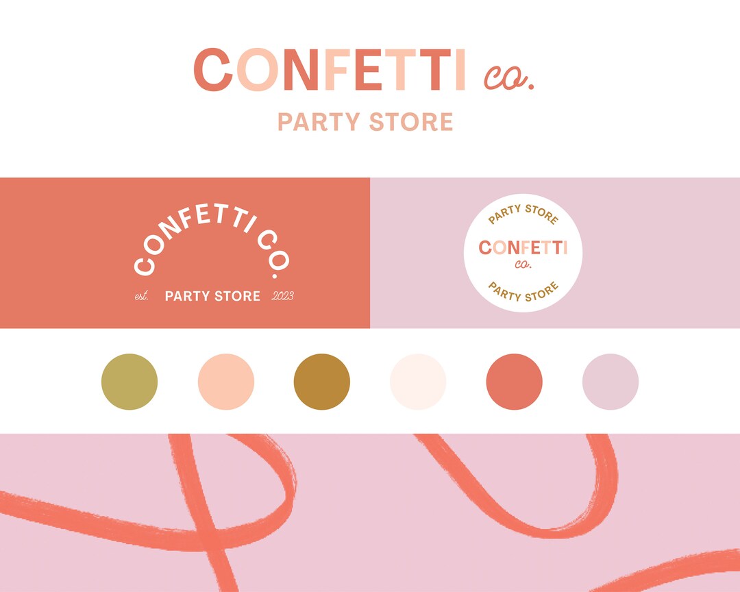 Premade Logo Design Branding Modern Bright Colorful Logo Small Business ...