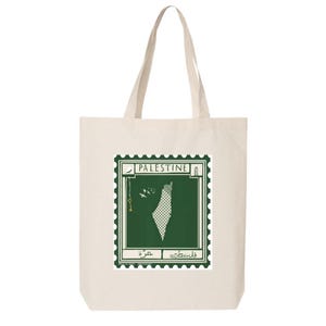 Sac fourre-tout estampé de la Palestine gratuit, conception esthétique de carte de Kufiya, sac écologique réutilisable, épicerie et fourre-tout d'école