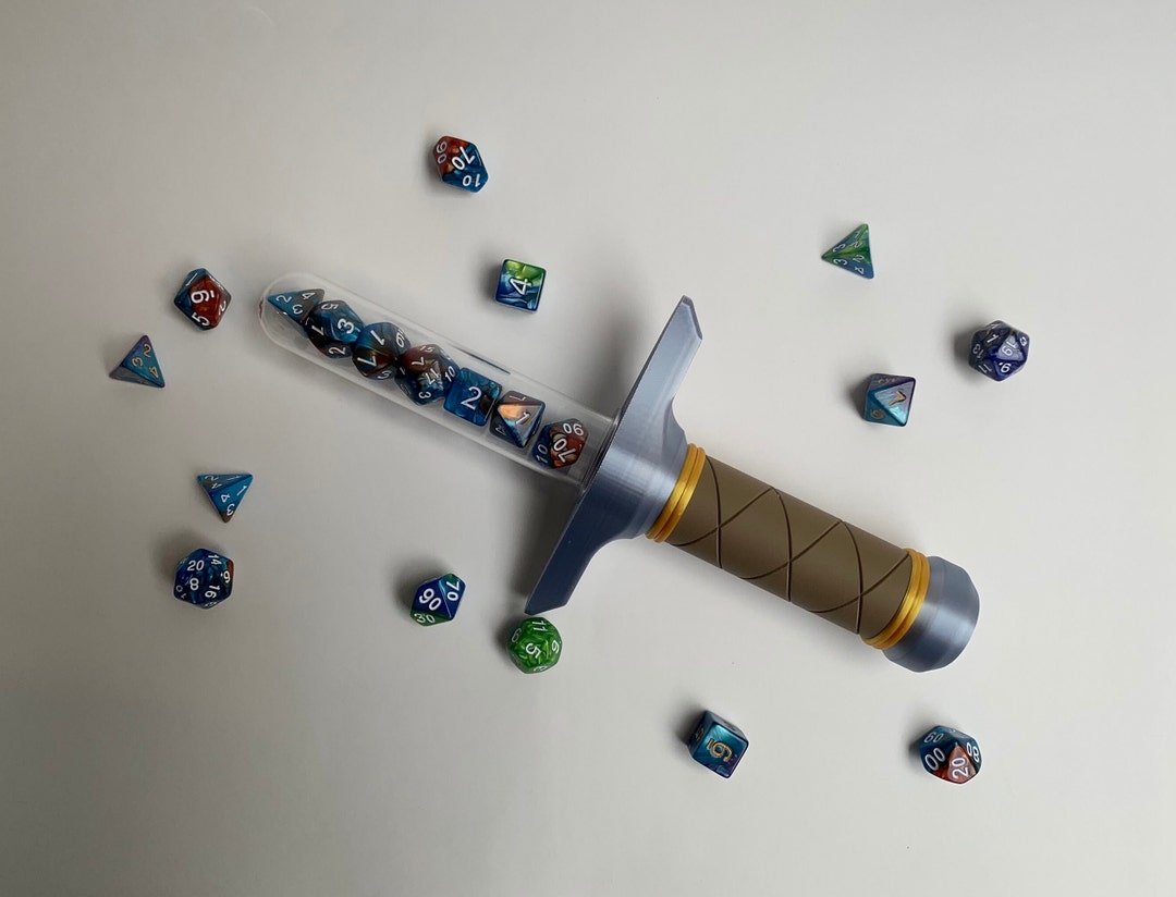 Dice Sword Dice Holder & Storage Dice Dagger 3D Printed Etsy