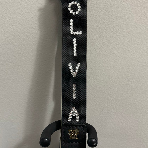 Rhinestone Guitar Strap - NAME ONLY