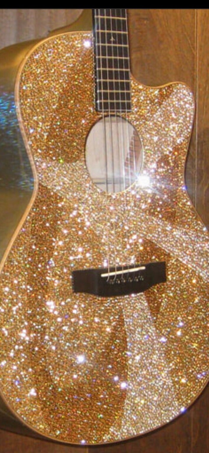 CUSTOM Rhinestone Guitar *simple Design* - Etsy
