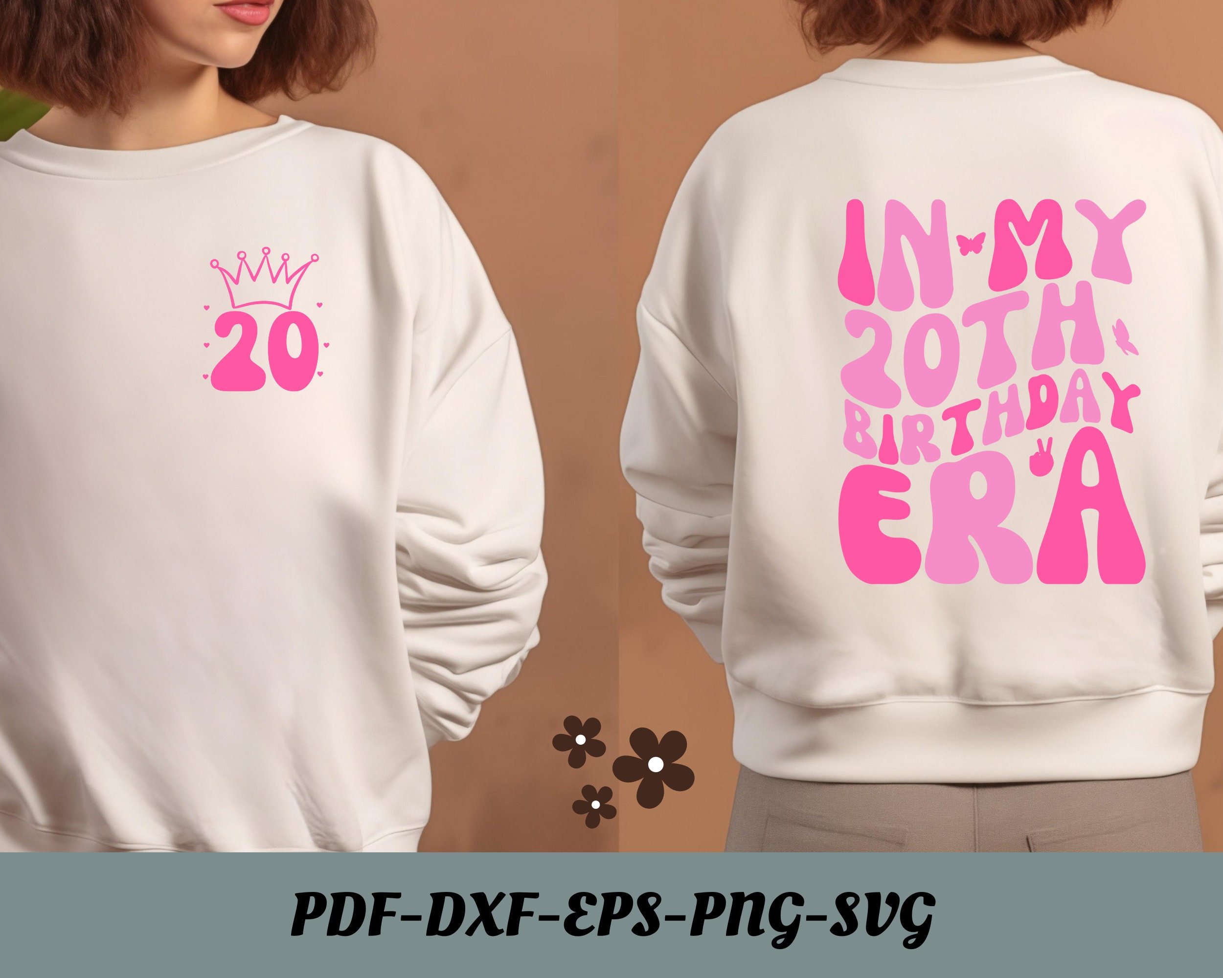 In my 20th Birthday Era svg, png, Girl 20th birthday svg png, Girl Birthday SVG PNG, 20th birthday svg, Png, Vintage 20th birthday svg png