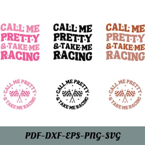 Noem me mooi en neem me mee Racing Front Back PNG digitale download shirt maken