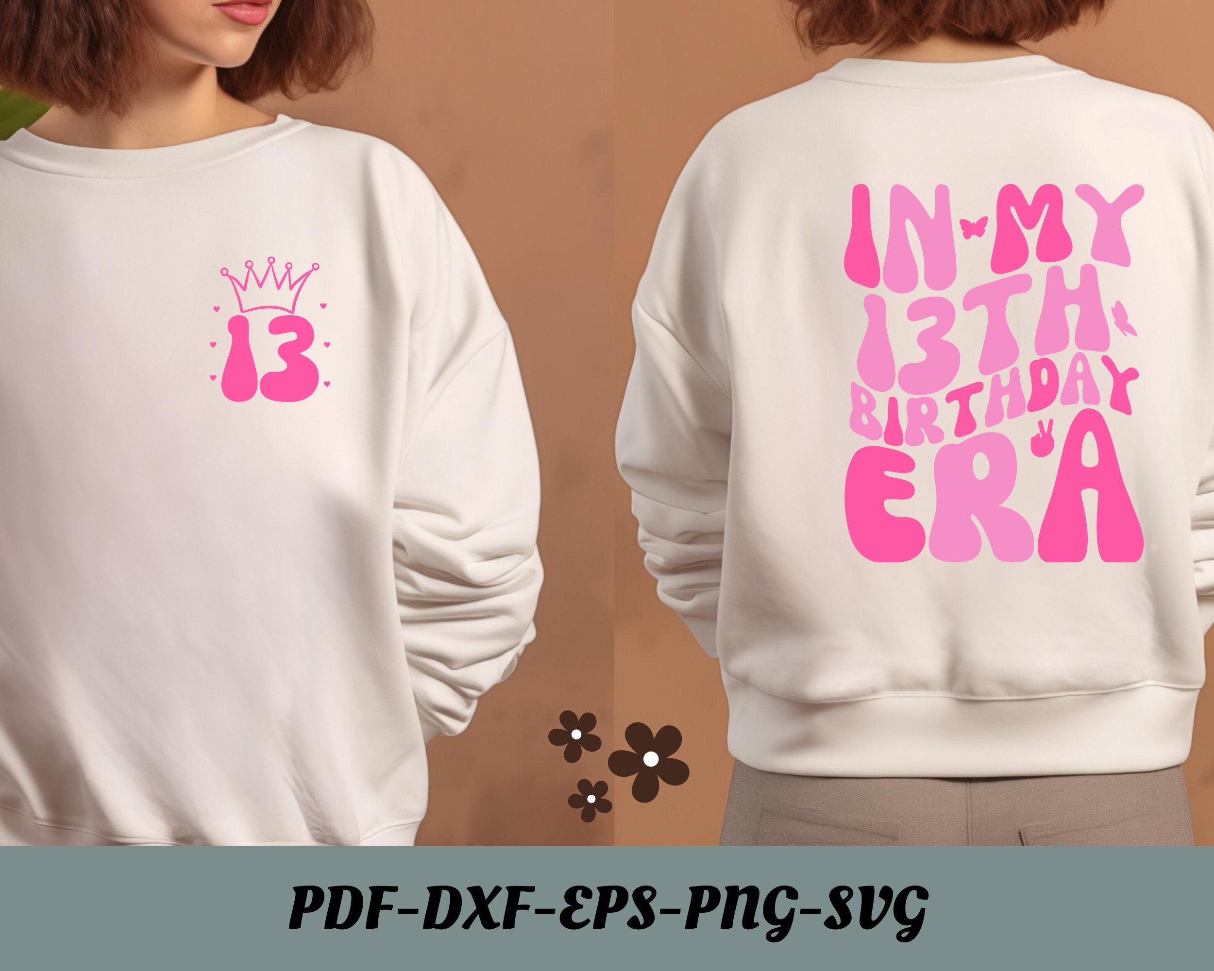 13th Girl Birthday Png Svg, 13th birthday svg png, In My Official Teenager Era svg, png, Official Teenager Svg, retro Official Teenage Era