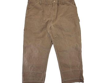 1960's Carhartt Double Knee Display Jean Brown Duck 54X32 62 Wide