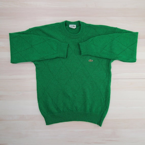Lacoste Chemise Sweater Pure Wool Vintage 80s Mad… - image 4
